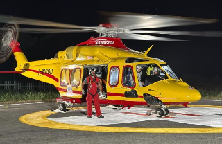 Ceva - Primo volo notturno dell’elisoccorso sulla nuova pista dell’ospedale