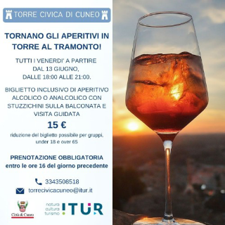 Cuneo - Aperitivi panoramici alla Torre Civica: arte, gusto e tramonti mozzafiato
