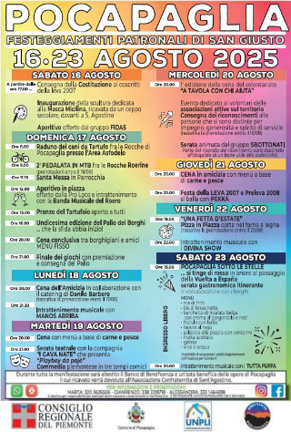 Pocapaglia in festa per San Giusto con eventi, musica e Vuelta a España