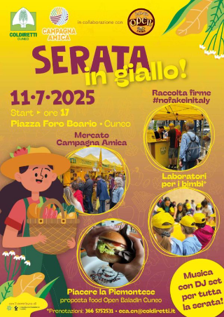 Coldiretti Campagna Amica inaugura l’estate a Cuneo: venerdì 11 luglio mercato, laboratori e gusto all’Open Baladin