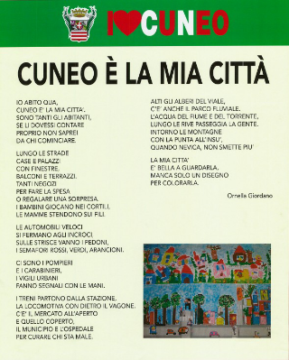 “Cuneo è la mia città” : al Parco Parri un pannello per celebrare l’amore per la città