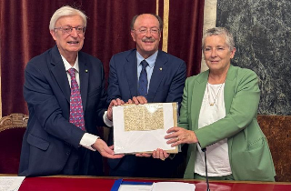 Cuneo - Una lettera autografa di Giuseppe Mazzini donata alla città dal Professor Tardivo