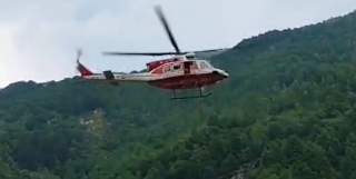 Briga Alta - Intervento dei Vigili del Fuoco per salvare una mucca in difficoltà